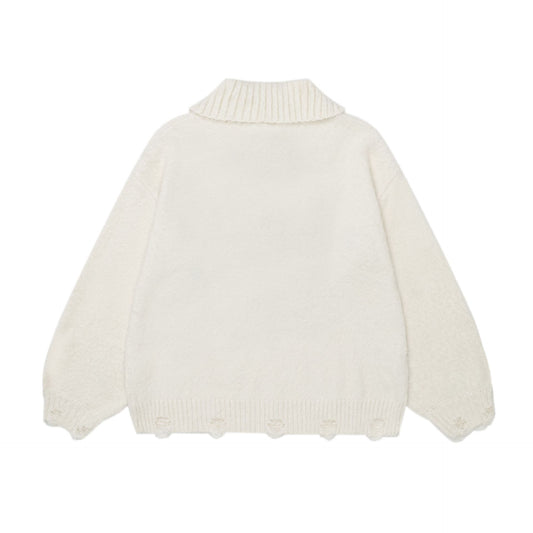 Plush little black cat sweater
