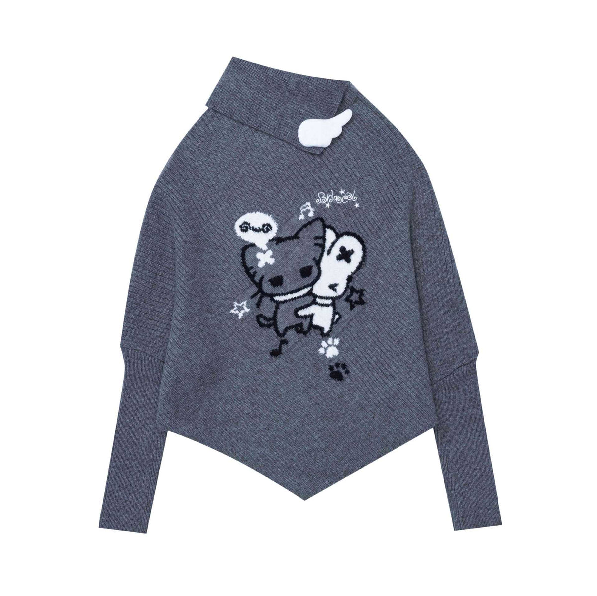 Fun cat jacquard sweater