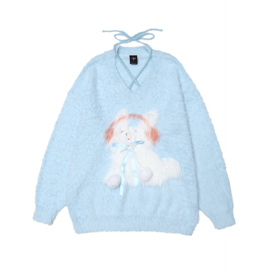 Cute neck hanging sweater