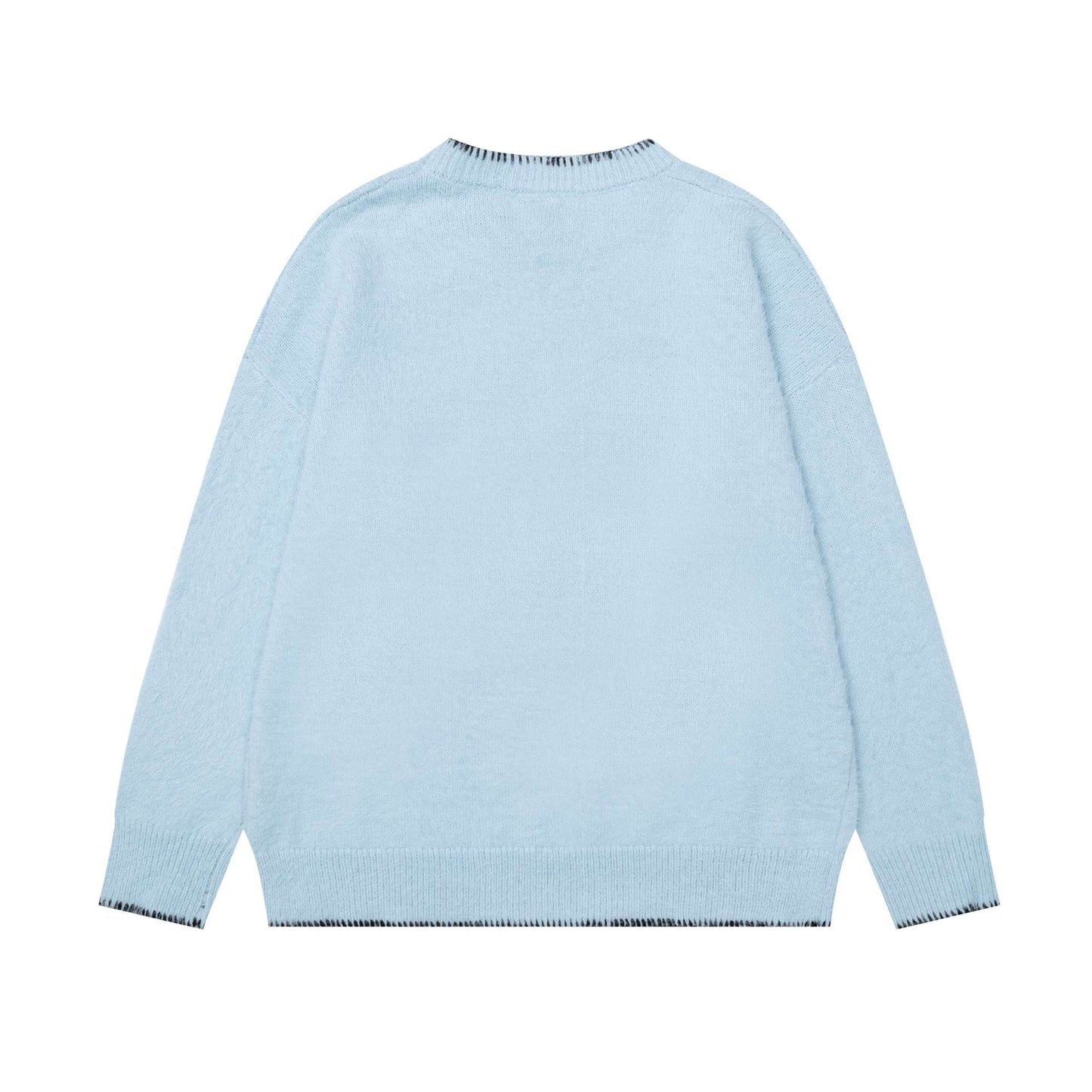 Stacked kitten jacquard sweater