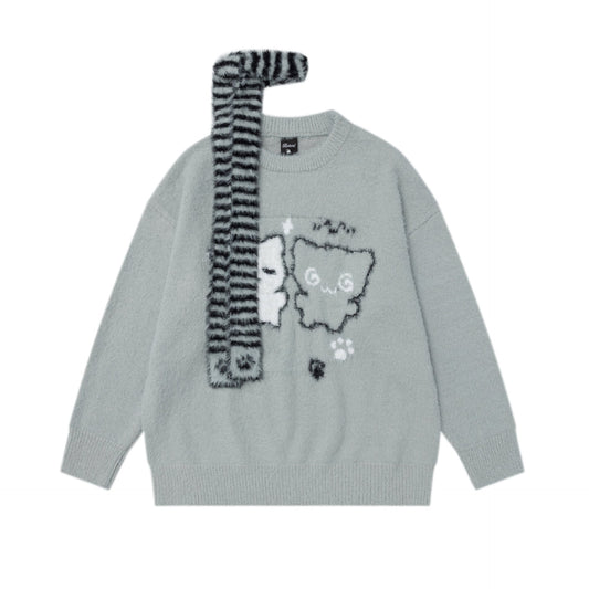 Cartoon jacquard sweater