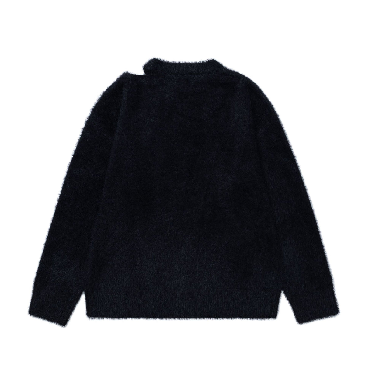 Cat Jacquard Piercing Sweater