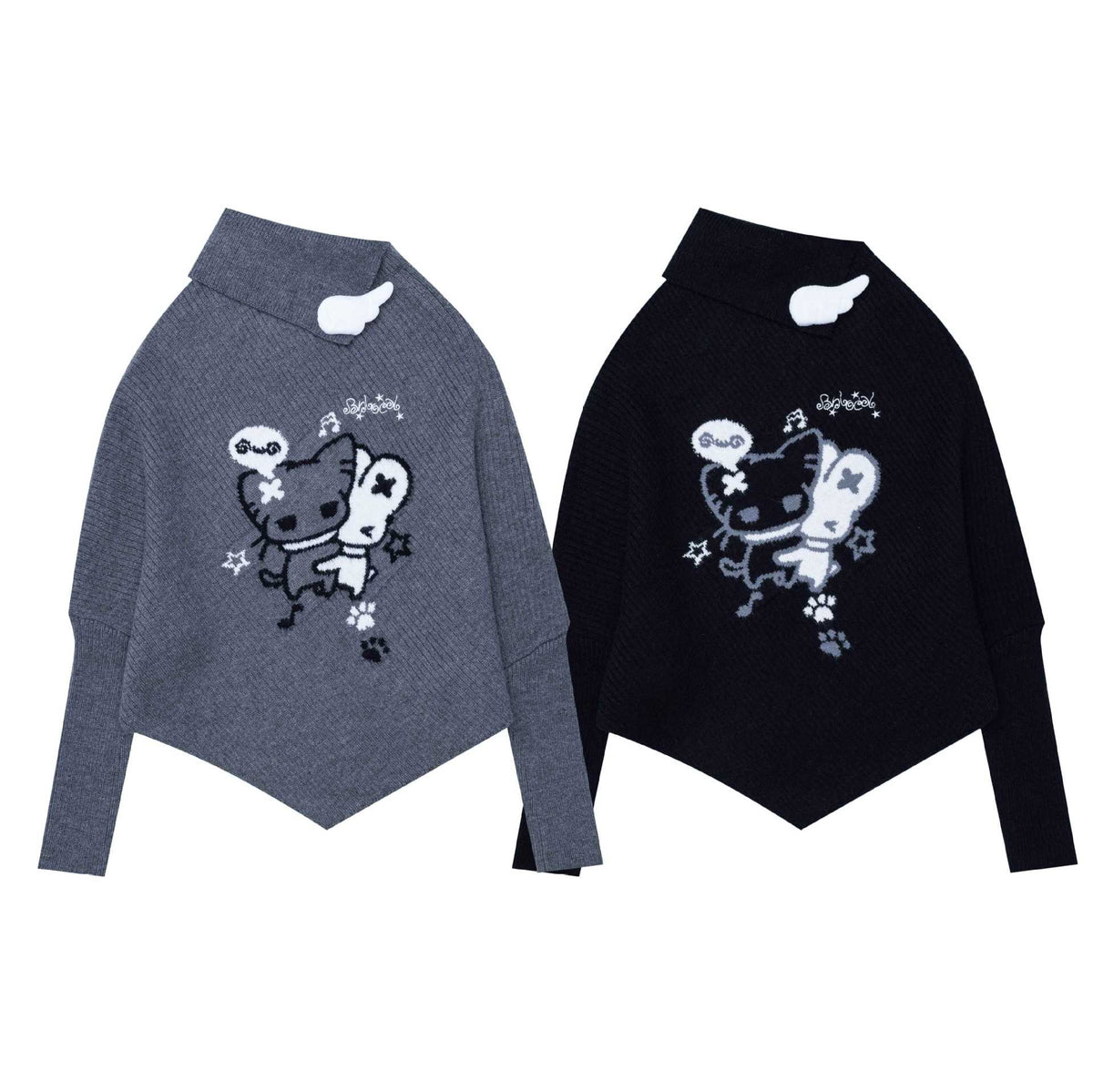 Fun cat jacquard sweater