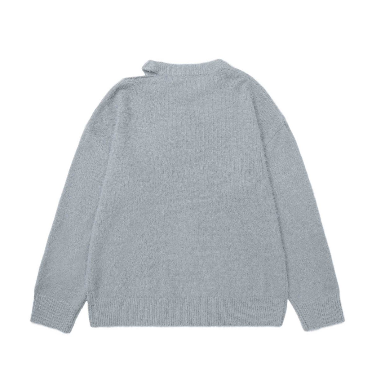 Cat Jacquard Piercing Sweater